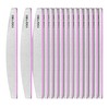 5 Pcs Professional Nail Files Double Sided Half Moon Shaped