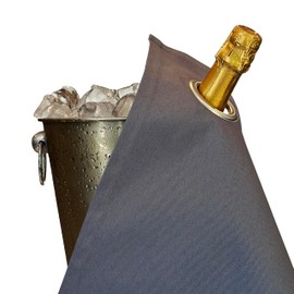 Classic Bottle Cloth, 42 cm, Cotton, Corner Metal Ring (Platinum with Silver Ring, Pack of 1)