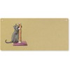 'Cat Scratching Post' Large Wooden Wall Plaque/Door Sign (DP00050486)