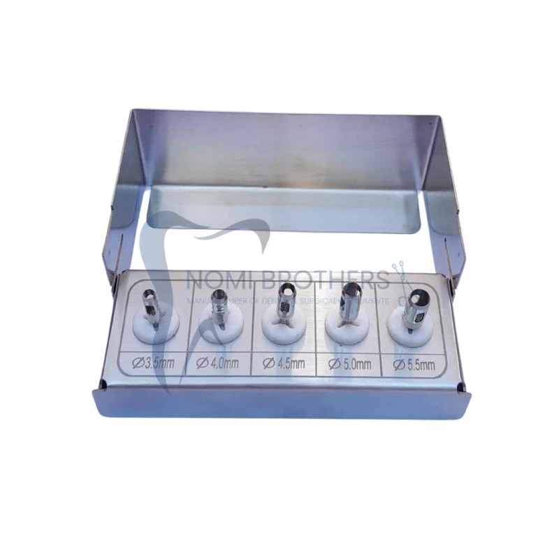NOMI BROTHERS Stainless Steel Dental Tissue Punch Set – 5