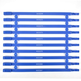 High Security Seals Tamper Proof Tags Sequential Numbered Fixed Length Mechanism; Use for Truck, Trailer, Container, Van, Tractor Trailer (Pack of 1000)(Blue)