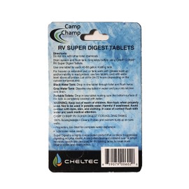 Camp Champ Super Digest for RV Holding Tanks (6 Tablets Per Card) 1 Tablet has Over 31 Trillion microbes That Breaks Down Solids Within 24 Hours!!