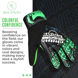 ROLANCIO Goalie Gloves (Green, 06)