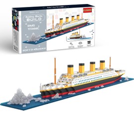 Modelo Titanic de bloques microset, Kit De Construcción 1860+ Piezas, juguete educativo, Navidad, Día de Reyes, Regalos del Día del Niño para adultos y niños