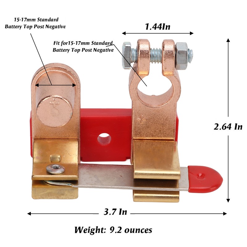 Top Post Positive Battery Disconnect Switch Brass Power Cutoff Switch