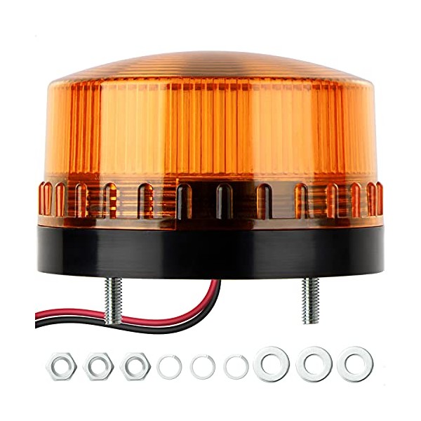GKEEMARS Round LED Warning Lamp, No Sound AC110V Industrial Signal