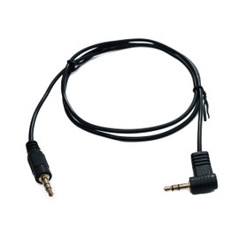 System-S Audio Jack Cable 100 cm 3.5 mm TRS Male to Male Angle AUX Black