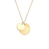 Elli Women's Pea Chain Necklace Plate Circle Duo Brushed in