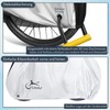 LIHAO Bicycle Cover Waterproof 210D Silver Bicycle Garage Bicycle Protective