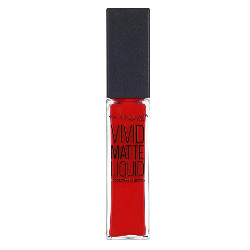 Maybelline Color Sensational Vivid Matte Liquid Lipstick, 35 Rebel Red