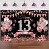 Yontree Happy 13th Birthday Banner 180 * 110cm Black Rose
