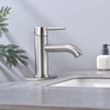JAKARDA Single Handle Black Bathroom Faucet with Metal Drain Assembly