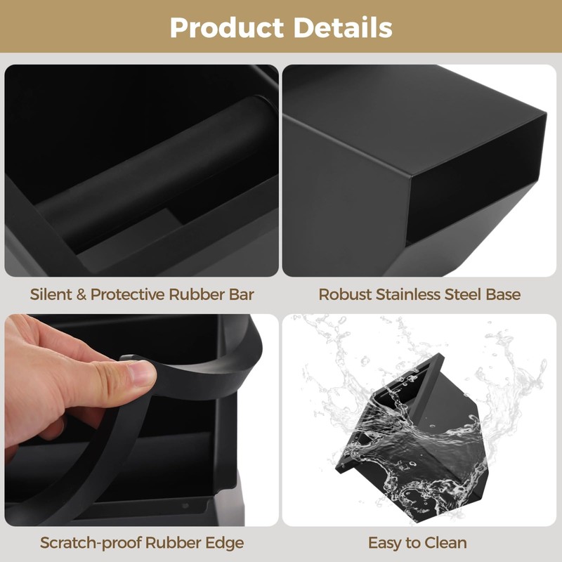 Espresso Coffee Ground Knock Box Chute, Desktop Knocking Residue Box