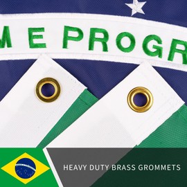 Brazilian Flag,Brazil Flag 90 * 150 cm(3 * 5FT), Polyester Thickness, Fade Resistant, Brass Grommets, Canvas Header, Indoor/Outdoor, Vibrant Colors,Not Fear of Rain and Snow
