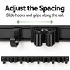 Wall-Mounted Broom and Mop Holder – 4 Slots and 5