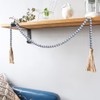 58 Inches String Garland Farmhouse Wooden Beads Rustic Boho Wood