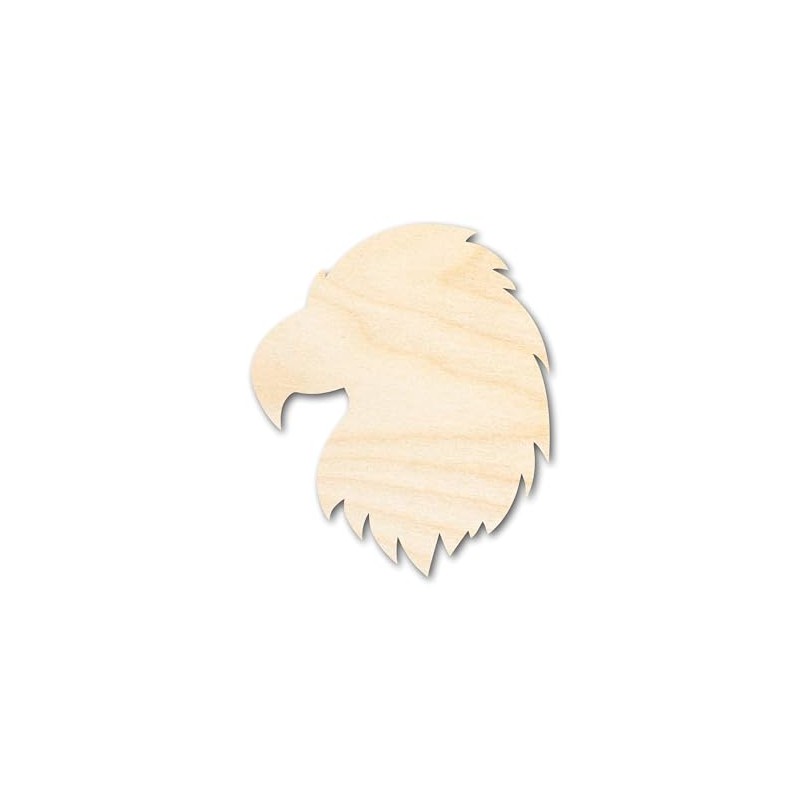 Unfinished Wood Eagle Head Shape | DIY Craft Cutout |
