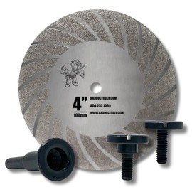 Bad Dog Diamond Drill Sharpener: 4” Diamond-Coated Wheel Drill Attachment with Arbor. Use to Sharpen Bad Dog Drill Bits & More.