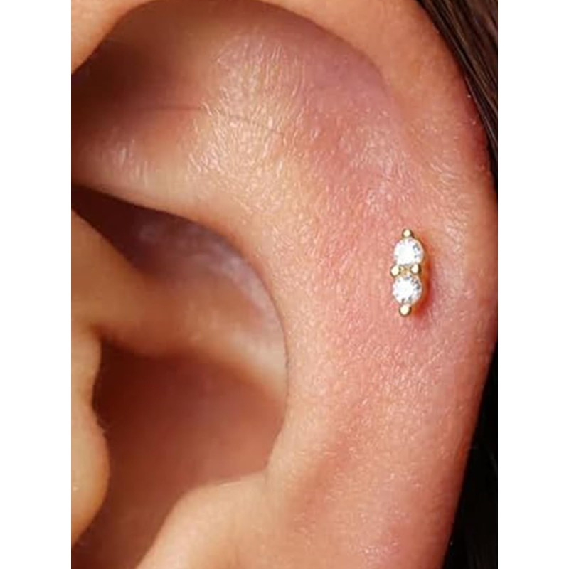 QWALIT Gold Ear Piercing Kit Ear Piercing Gun Kit Earring