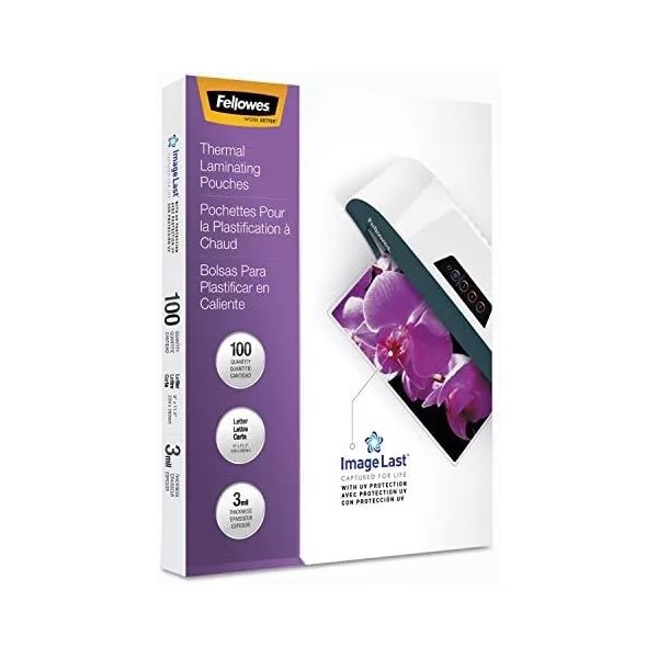 As shown Glossy Laminating Pouches 3Mil 11.5x9 Inch 100 Count