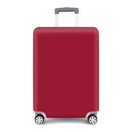 Suitcase Protective Cover, Elastic Suitcase Cover, Suitcase Cover, Luggage Cover, Protective Cover for Suitcases with Zip, Washable, Scratch-Resistant Suitcase Cover, Protective Cover, red