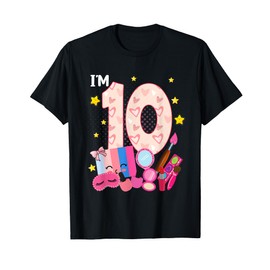 10th Birthday for Little Girl Makeup Spa Nail 10 Years Old T-Shirt
