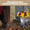 JOAASU Solar Memorial Cemetery Flower Vase, Solar Cemetery Grave Vase