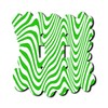 Off The Wall Plates - Green Fun Squigley Lines Classic
