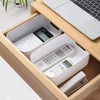 Hwtcjx Set of 6 Storage Boxes, Organiser with Handle, Plastic