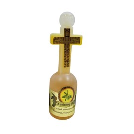Holy land Anointing oil scented with Myrrh cross shaped bottle from Jerusalem by Bethlehem Gifts TM