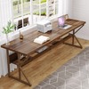 Tribesigns 79-Inch Extra Long Desk, Two Person Desk with Storage