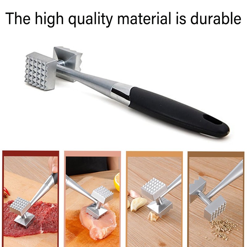 AIMALL Double-Sided Meat Tenderizer Mallet with 16 Large and 36
