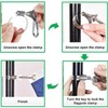 6PCS Flag Pole Clips, Flagpole Mounting Rings,Stainless Steel Flapole Mounting