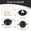 2 PCS Floor Lamp Inline Foot Switch, Round Foot Pedal