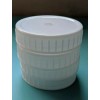 White Ribbed Mason Jar Lids w/ Straw Hole Set of
