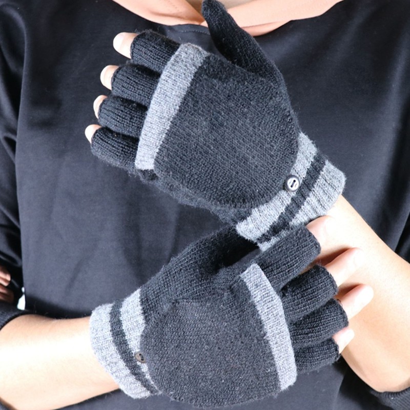 Full and Half Fingers Heating Gloves USB Fingerless Knitting Electric