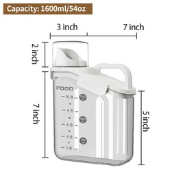 Besmall Lebensmitteleimer mit Messbecher BPA-freier Küche Getreide Lagerung Vorratsgläser Luftdichte Vorratsbehälter für Lebensmittel Wasserdichter Aufbewahrungsbehälter (2 PCS-1.5L Blau+Weiß)