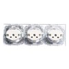 BouGPeng 3-Way Socket Flush-Mounted 16 A 250 V Flush-Mounted Protective