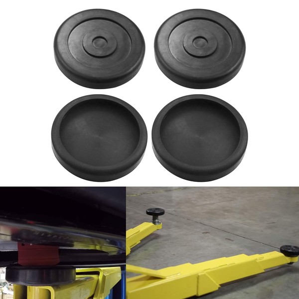 Bolaxin Round Rubber Arm Pads for BENDPAK DANMAR Lift Set of 4 HD Slip on # 5715017