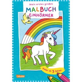 Ausmalbilder für Kita-Kinder: Mein erstes großes Malbuch: Einhörner: Malen ab 3 Jahren | Zauberhafte Ausmalbilder für Jungs und Mädchen | Geschenk für Pferdefans