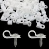 Seimneire R-Type Cable Clamp, 1/4 Inch P-Style White Nylon Wire