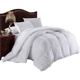 Royal Hotel Down Comforter, Hypoallergenic Down Comforters, Light and Buffy, 100% Cotton Solid Shell, Medium Warmth, Duvet Insert, King/California King
