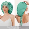 Silk Satin Bonnet for Sleeping, Sleep Cap with Elastic Tie,
