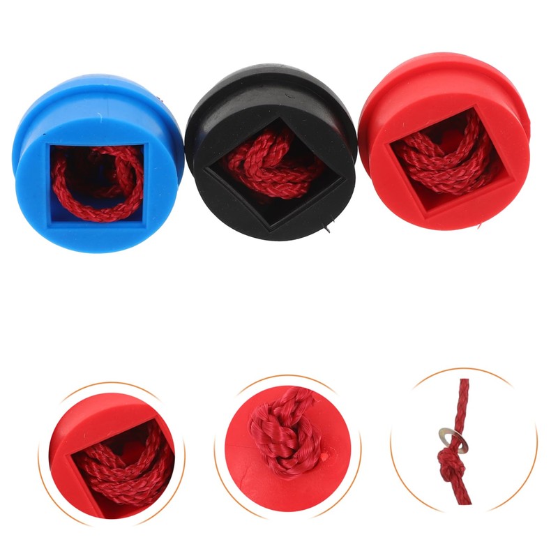 Totority 3pcs Portable Snooker Chalk Holder Durable Rubber Billiards Accessory