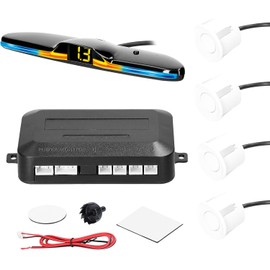 Sensores de Aparcamiento para Coche, 4 sensores, detección de Distancia, luz LED, indicador de Distancia, Alarma de Advertencia