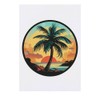 'Palm Tree on Beach' Temporary Tattoo - Water Resistant, Skin-Safe,