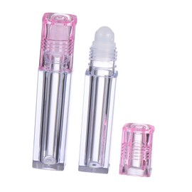 Mikinona Leakproof Mini Lip Oil Bottles 10 Pack Square Plastic Roller Bottles for Essential Oils