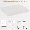 Fun Memories Floating Shelves for Wall, 36 Inches Long Set