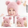Rayson Winter Toddler Girl Boy Hat Knit Scarf Hat Fleece