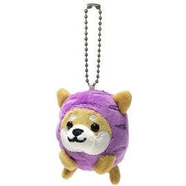 LamPlanning Traveling Mameshiba Key Holder, Mascot, Ball Chain, Back Charm, Cute, Fluffy, Dog, Shiba Inu, Mameshiba, Healing, Braun